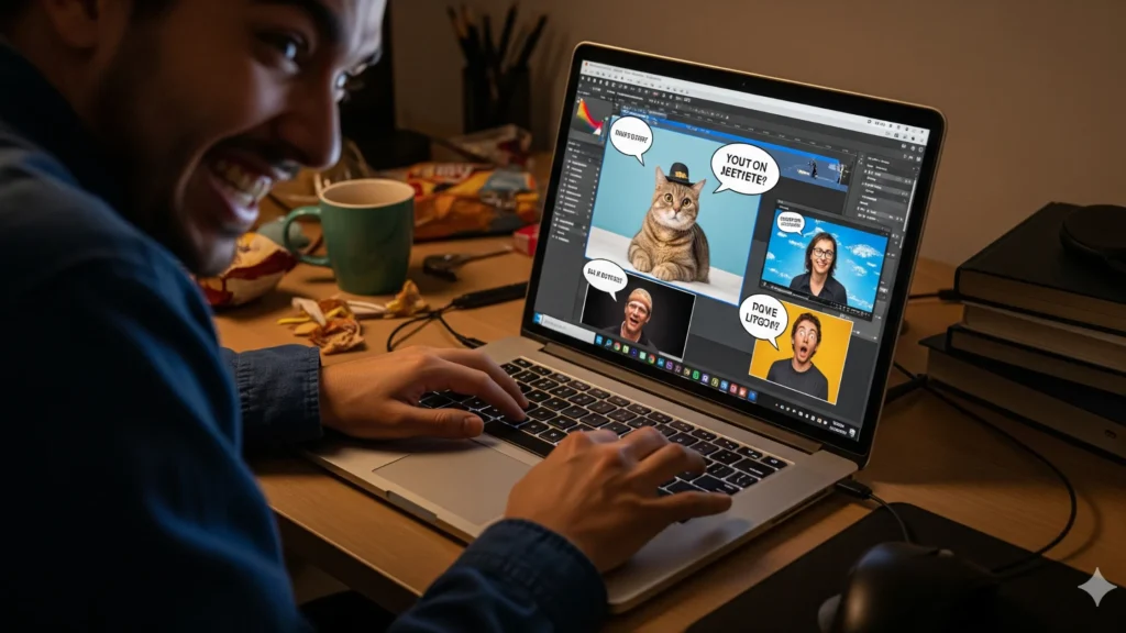 criar memes personalizados com suas fotos