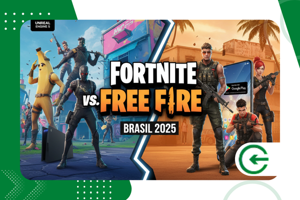 comparativo entre Fortnite e Free Fire