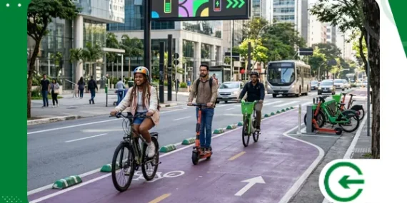 Apps de transporte sustentável: bicicletas e patinetes elétricos